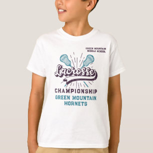 Camiseta Campo de Caixa Personalizado Lacrosse Team Número 