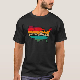 Camiseta Campo de caminhada na cena de uma paisagem montanh