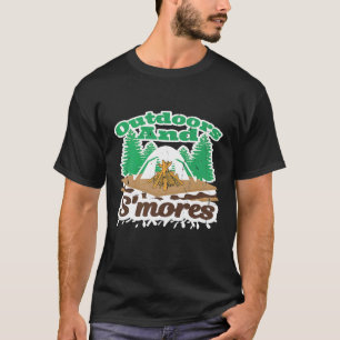 Camiseta Campo De Campanha De Escoamento Exterior E De Pequ
