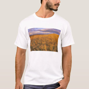Camiseta Campo de cevada madura ao longo das Rochosas