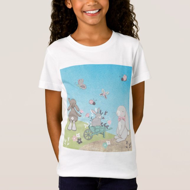 Camiseta Campo de coelhos primavera (Frente)