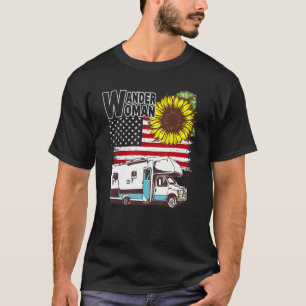 Camiseta Campo de estacionar Rv Camp Summer, 4 de julho
