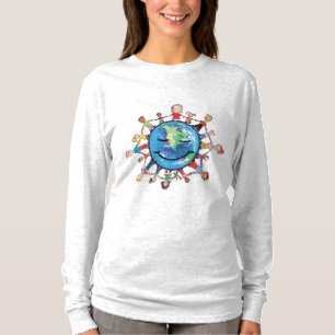Camiseta Campo de força para o t-shirt sleeved longo das