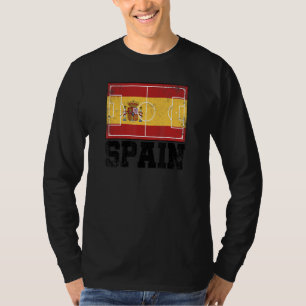Camiseta Campo de Futebol da Espanha Bandeira do País Espan