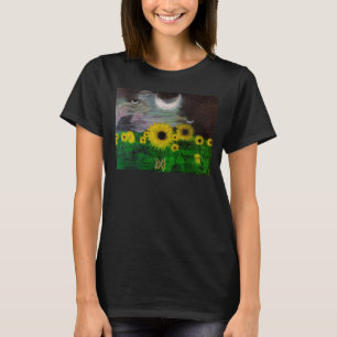 Camiseta Campo de Girassóis Místicos DG Paintings