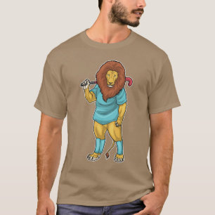 Camiseta Campo de hóquei de leão Stick de hóquei