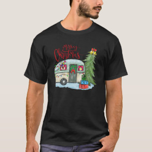 Camiseta Campo de Natal Feliz Camper Ugly Christmas Holi