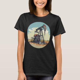 Camiseta Campo de petróleo legal para Pumpjack e amantes de