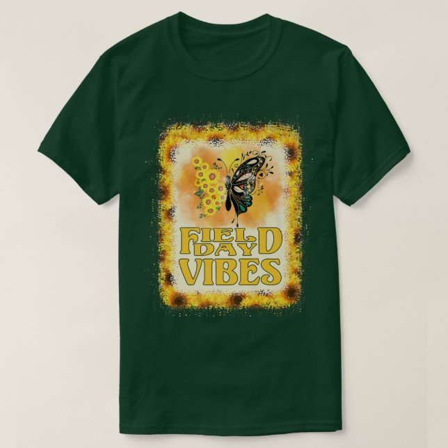 Camiseta Campo de Professores de Borboleta de Girassol Bran (Frente do Design)