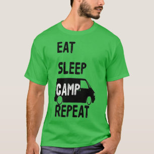 Camiseta CAMPO DE SONO EAT REPEAT4 preto