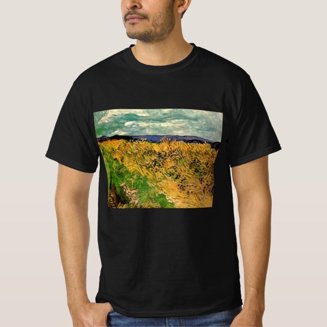 Camiseta Campo de Trigo com Centáureas de Vincent van Gogh (Frente)