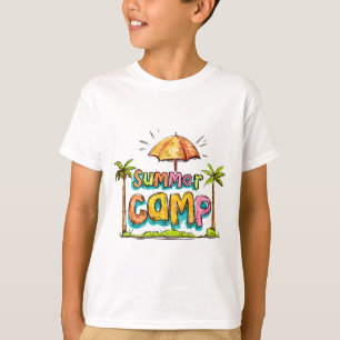 Camiseta Campo de verão - Sinal colorido de campo de verão