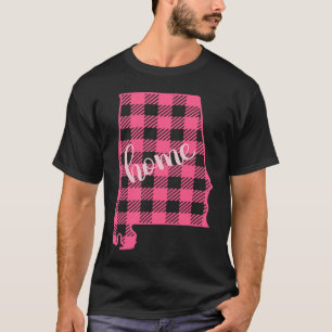 Camiseta Campo de Xadrez de Buffalo no Alabama, País Rosa