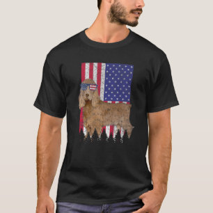 Camiseta Campo espanhol Patriótico Cão EUA Orgulho American
