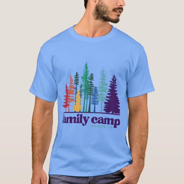 Camiseta Campo Familiar Árvores Arco-Íris (Frente)