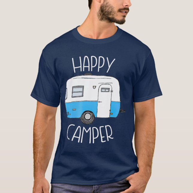 Camiseta Campo Feliz Camping do Blue Boler Trailcamp (Frente)