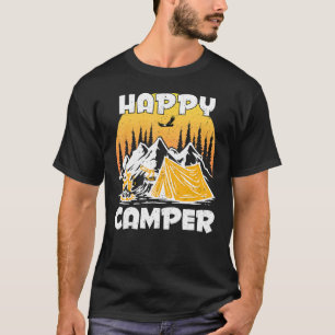 Camiseta Campo Feliz de Acampamento no Exterior Vintage