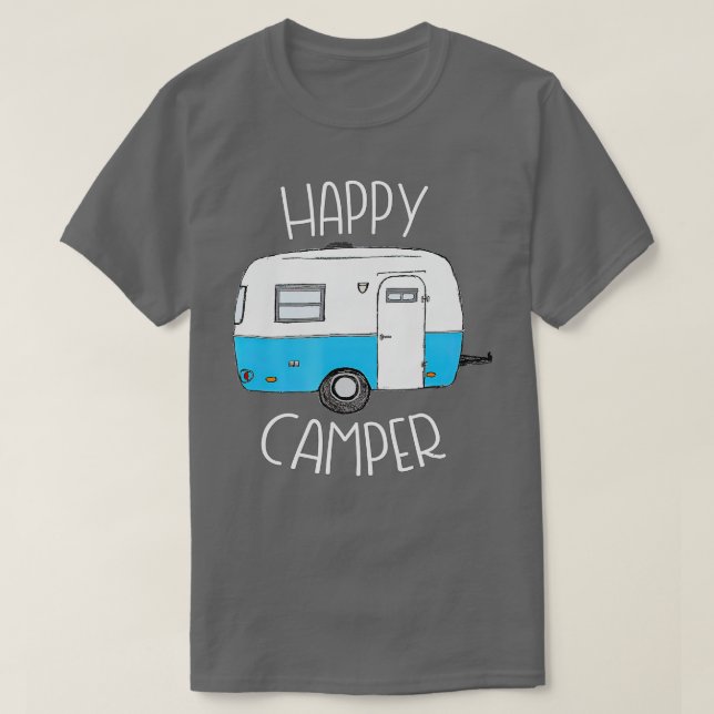 Camiseta Campo Feliz de Camping do Blue Boler (Frente do Design)