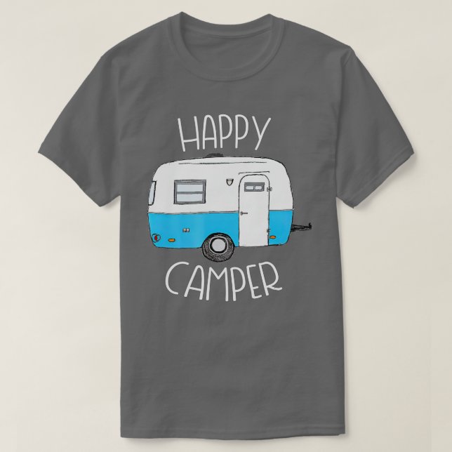 Camiseta Campo Feliz de Camping do Blue Boler  (Frente do Design)