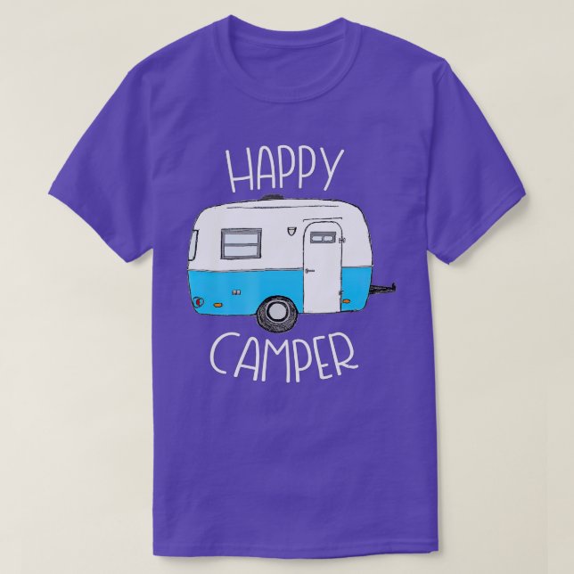 Camiseta Campo Feliz de Camping do Blue Boler (Frente do Design)