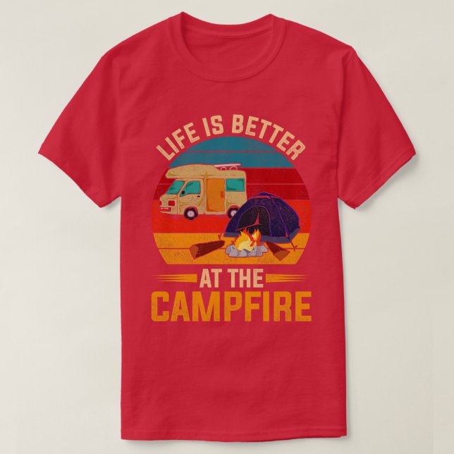 Camiseta Campo Natureza Camp Campsite Caravan Outdoor Campe (Frente do Design)