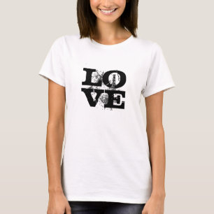 Camiseta Campo petrolífero do AMOR (rotulação preta)