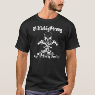 Camiseta Campo petrolífero forte com pistolas
