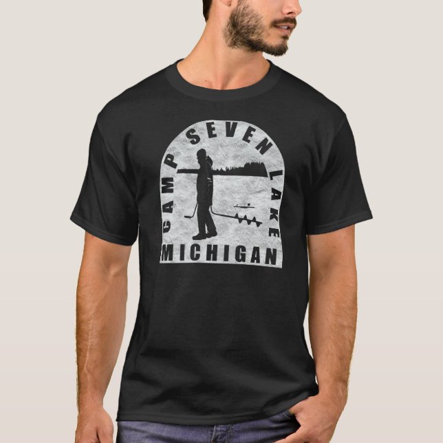 Camiseta Campo Seven Lake Ice, Michigan (Frente)