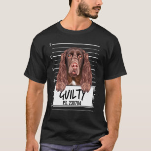 Camiseta Campo Spaniel Mugshot Guilty Dog