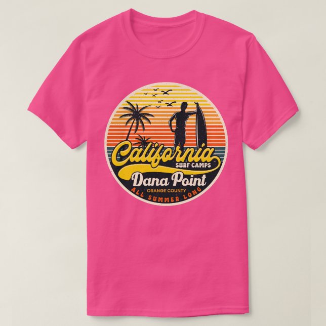 Camiseta Campo Surf da Califórnia Ponto Dana (Frente do Design)