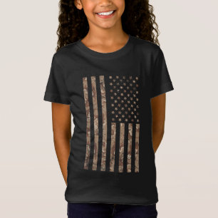 Camiseta Campo Tático Militar de Bandeira do Desert Camo Am