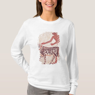 Camiseta Camponês que conduz uma vaca sacrificar