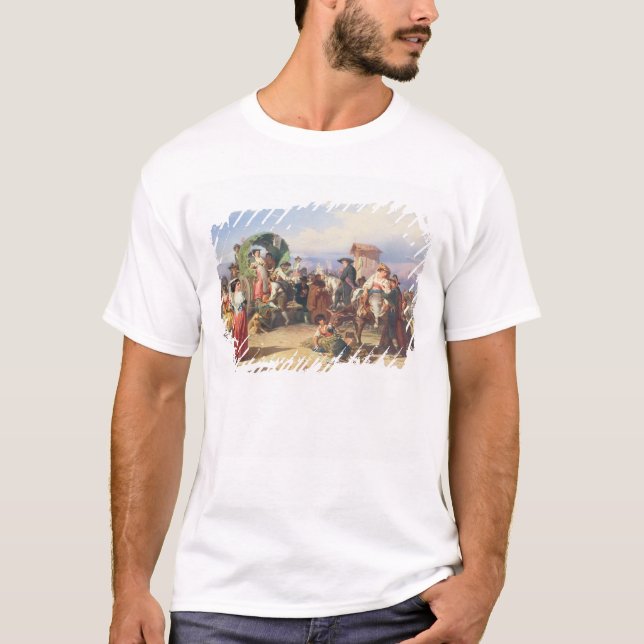 Camiseta Camponeses do Campagna, 1860 (óleo em canvas) (Frente)