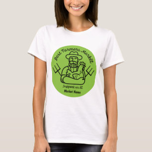 Camiseta Camponeses locais Mercado T-Shirt