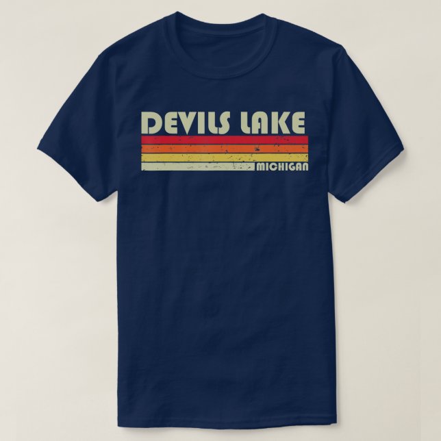 Camiseta CAMPONHA DE Pesca Engraçada NO LAGO MICHIGAN (Frente do Design)