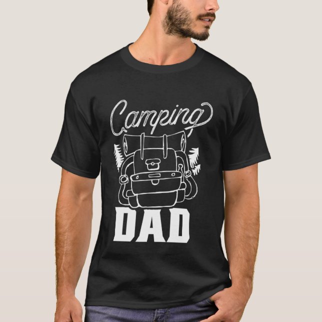 Camiseta Campos de campismo de Pai de campismo ao ar livre  (Frente)