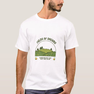 Camiseta Campos de T-Shirt Sonhos Onde Nossos Sonhos Cresce