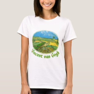 Camiseta Campos de trigo em Auvers Sob Céu Nublado, van Gog