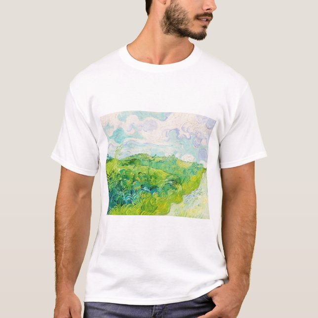 Camiseta Campos de Trigo Verde, Van Gogh (Frente)