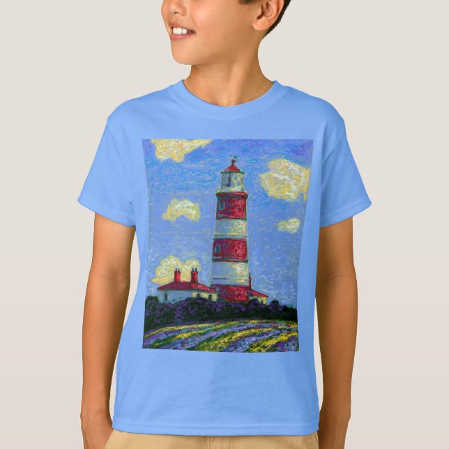 Camiseta Campos do farol e Lavanda de Pastel (Frente)