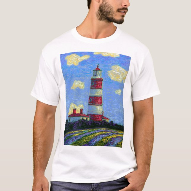 Camiseta Campos do farol e Lavanda de Pastel (Frente)