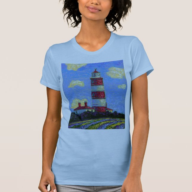 Camiseta Campos do farol e Lavanda de Pastel (Frente)