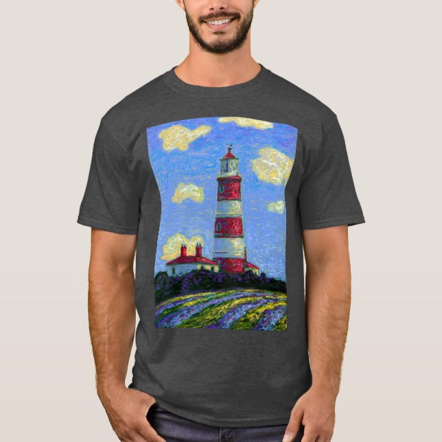 Camiseta Campos do farol e Lavanda de Pastel (Frente)