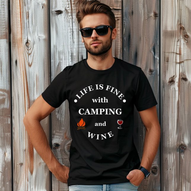 Camiseta Campos e declarações de vinho com fundos (Criador carregado)