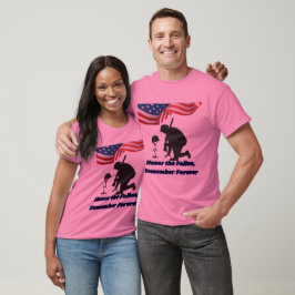 Camiseta Campos silenciosos de honra rosa