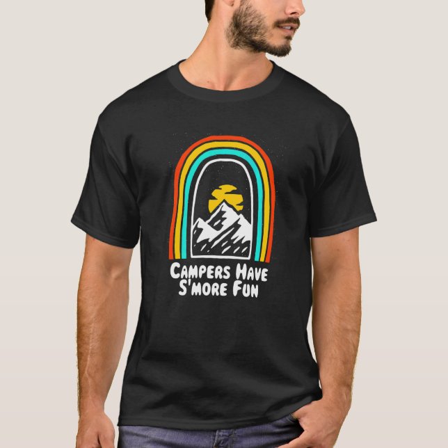 Camiseta Campos Tem Su2019more Divertido Camping Sayings Ca (Frente)