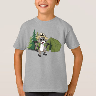 Camiseta Campout americano do rick   da guarda florestal