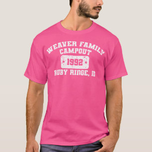 Camiseta Campout da família Weaver - 1992 - Ruby Ridge Ativ