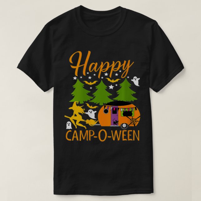 Camiseta CampOWeen Halloween Camper VN (Frente do Design)