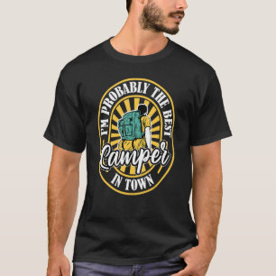 Camiseta Campsite Humorous Tentando Campfire Campground Dez